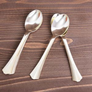 Plastic Golden Spoons Disposables