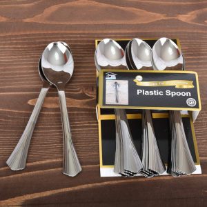 Plastic Silver Spoons Disposables