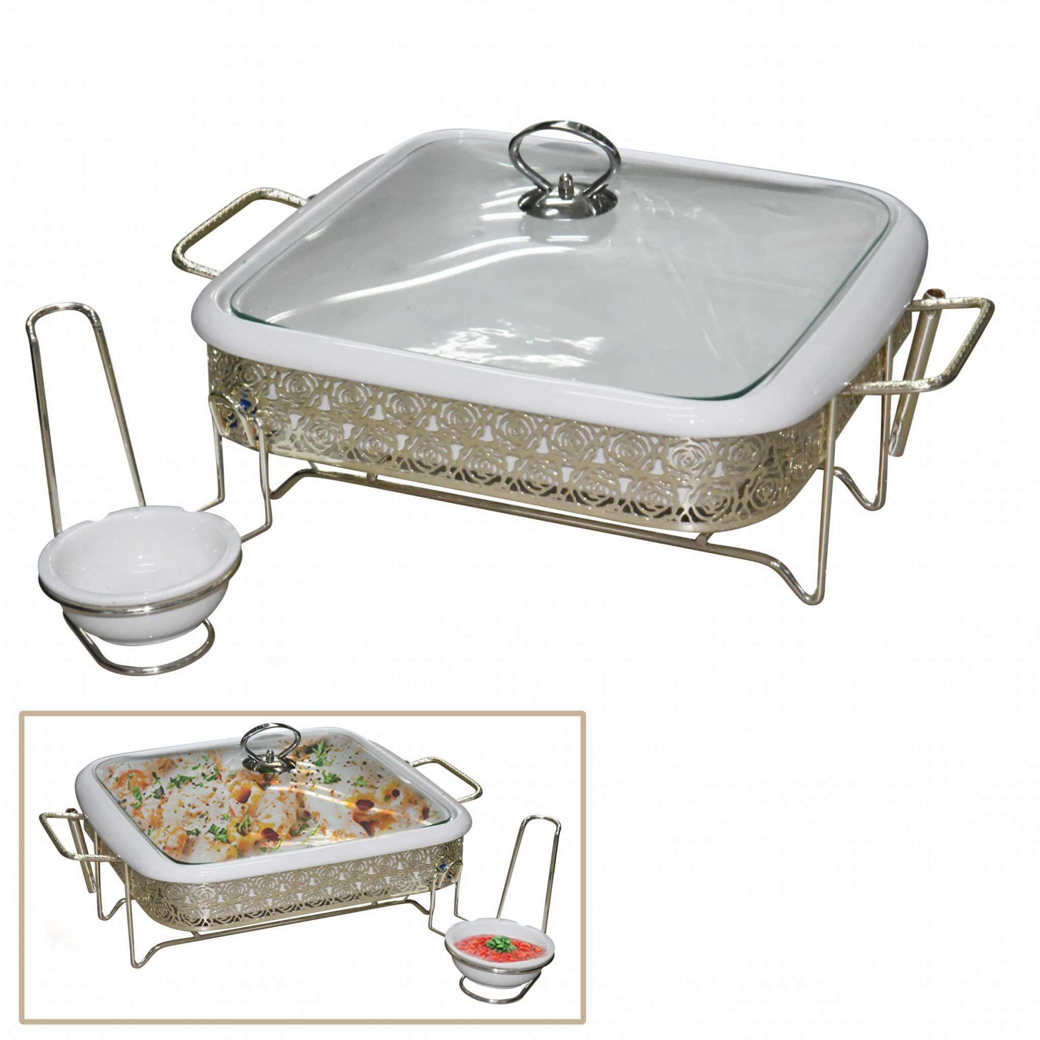 Buffet Food Warmer Serving Dish Casserole KaroutExpress