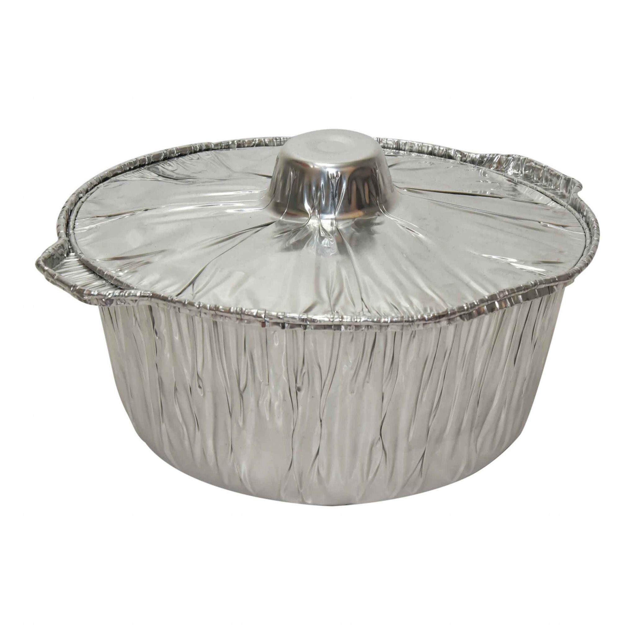 Mini Disposable Aluminum Foil Quart Pots With Lid - KaroutExpress