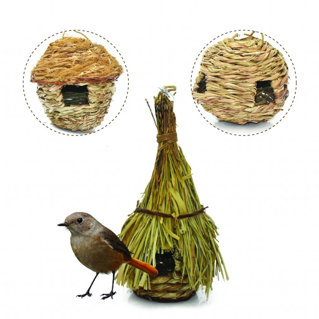 Artificial Birds Straw Hanging Nest KaroutExpress