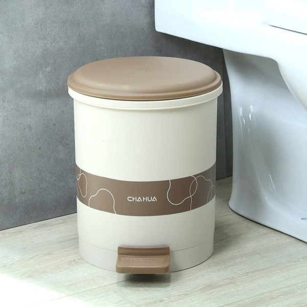 Plastic Rubbish Bin, Pedal Type Trash Can with Plastic Inner Bucket - Image 3