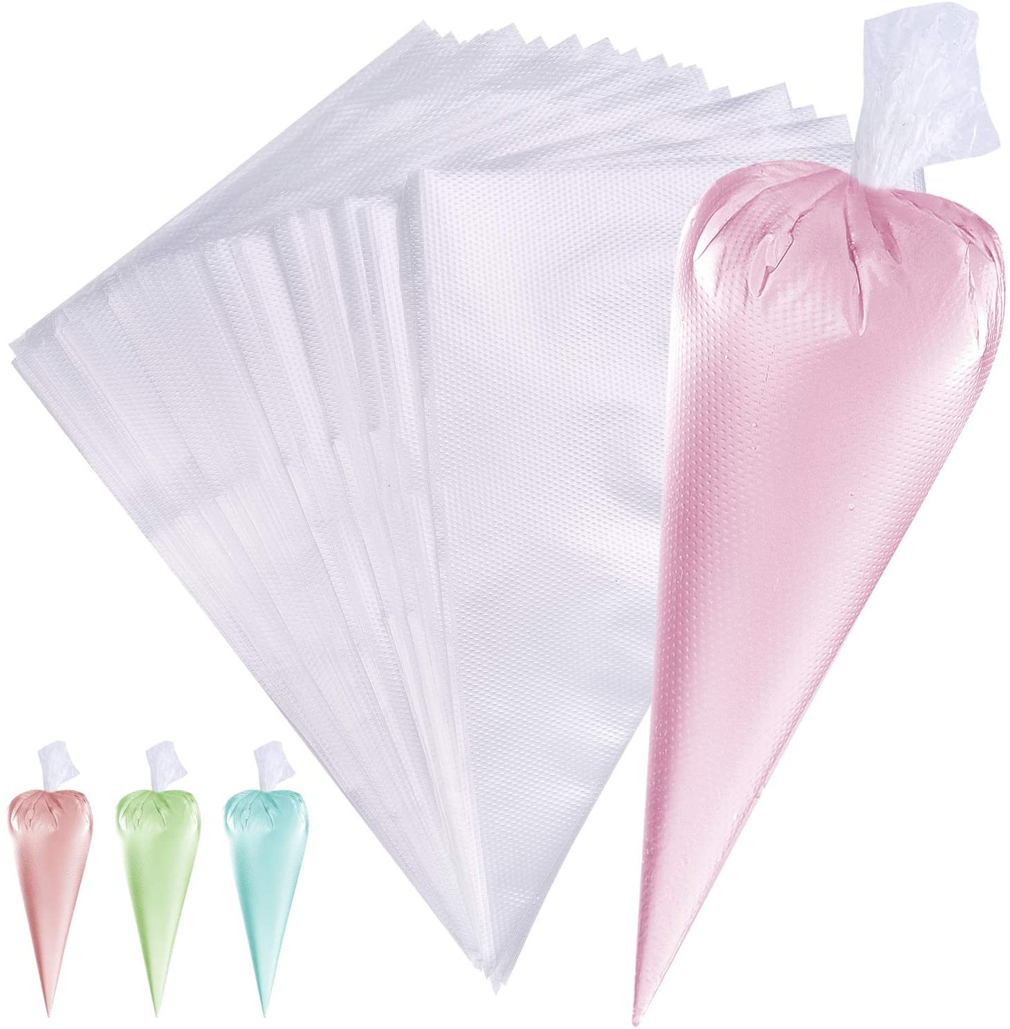 200-Pack Disposable Plastic Pastry Bags – Icing Piping & Cake Decorating (3 Sizes: S, M, L)