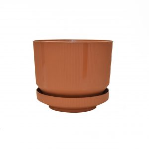 Deep Round Plastic Pot with Plate