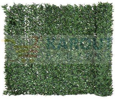 Wire Artificial Grass Hedge Slat Fence Chain Link - KaroutExpress