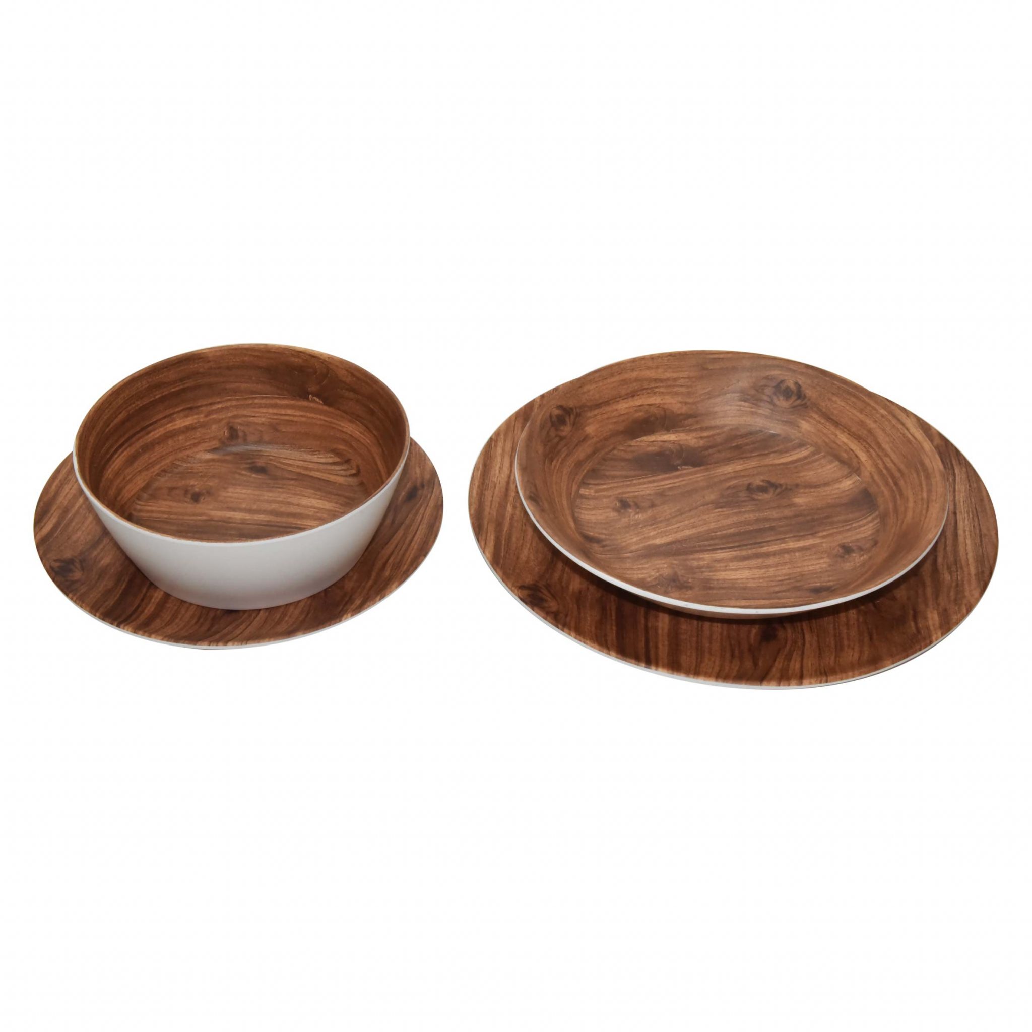 Melamin wood Plates / Bowls KaroutExpress