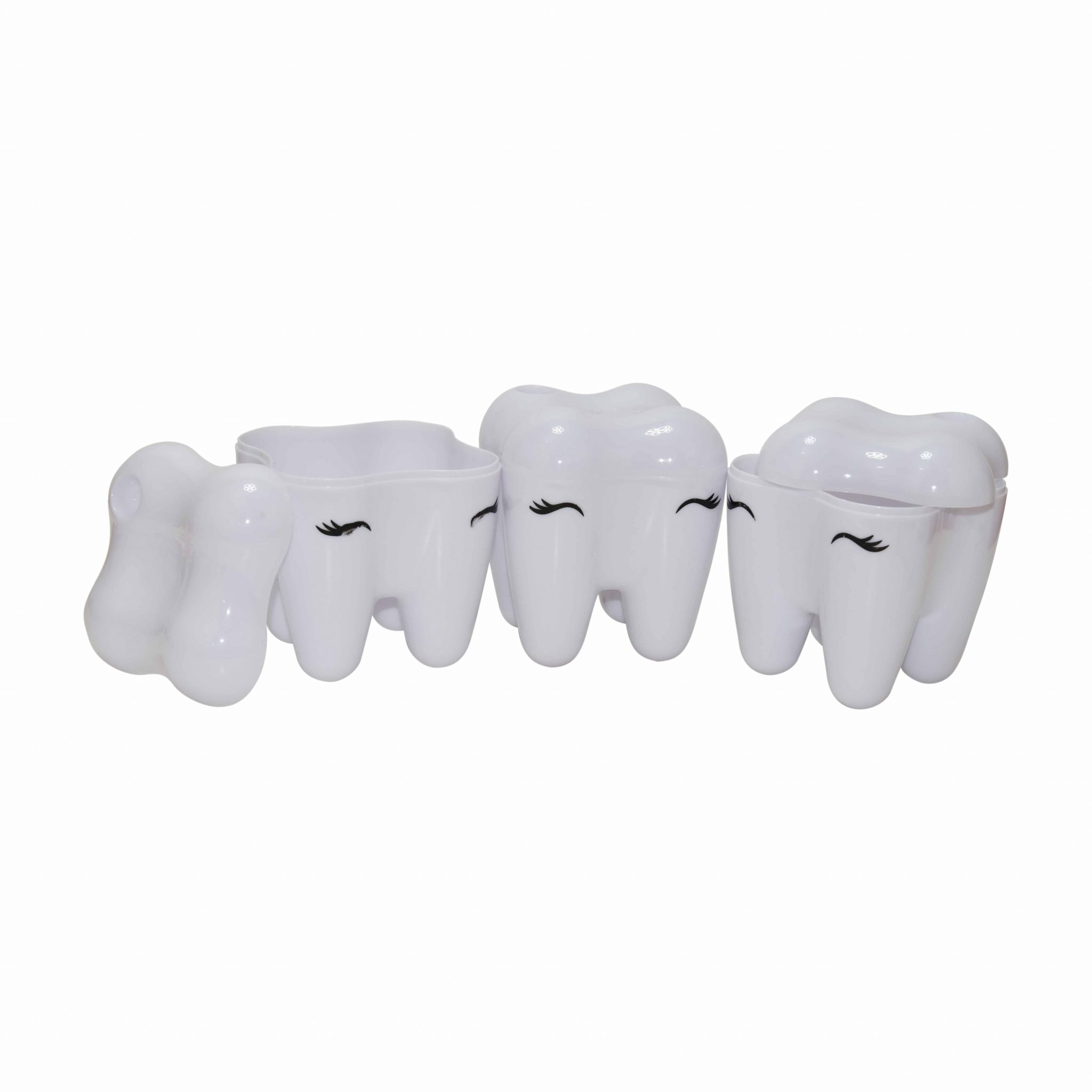 Tooth Shaped First Tooth Plastic Jar Snayneyye (3 Pcs) KaroutExpress