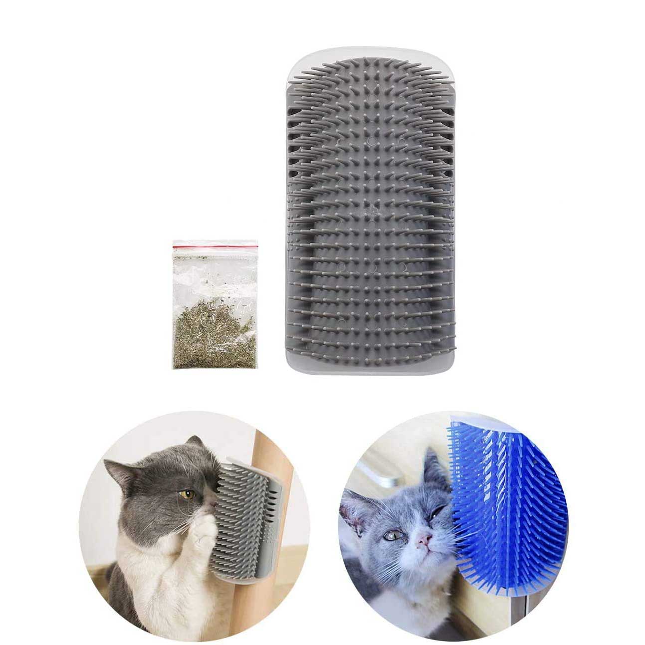 Cat Wall Mount Corner Massage Grooming Brush – Love Pets and Animals