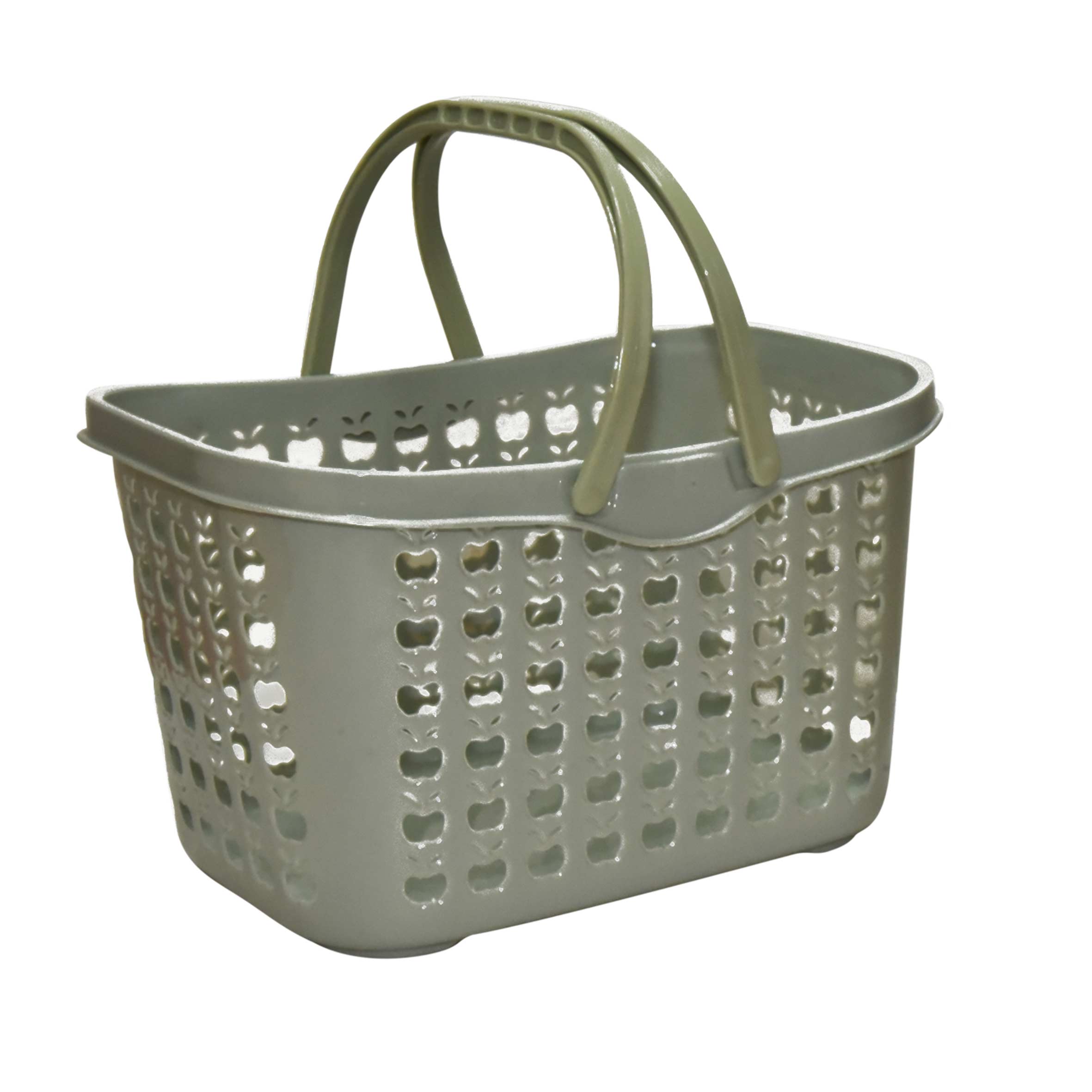Double Handle Plastic Laundry Basket - KaroutExpress