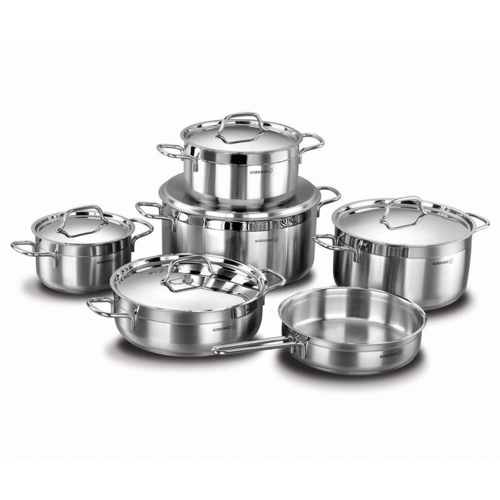 Korkmaz Alfa XL Kitchen Pot Stainless Steel Cookware Cooking Set ...