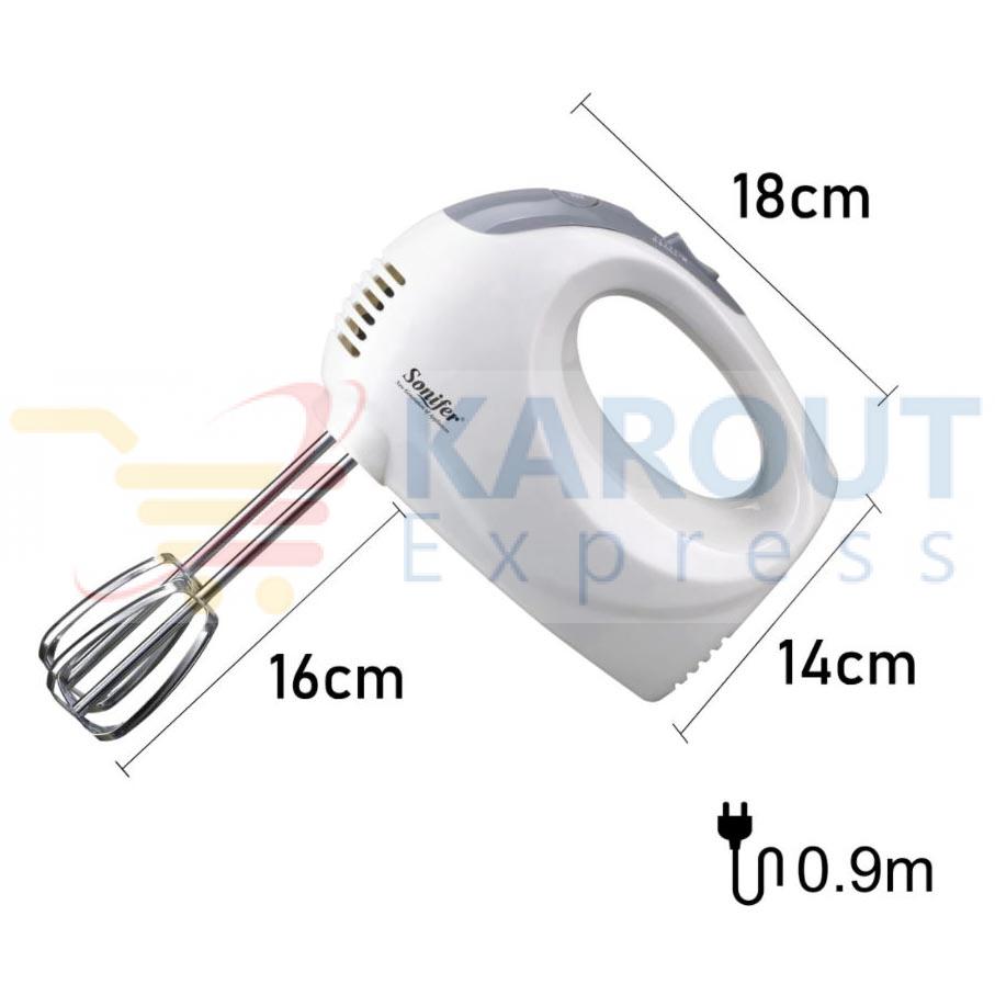 SONIFER Hand Mixer with 5 Speeds and Mixer Hooks/Beater Hooks for ...