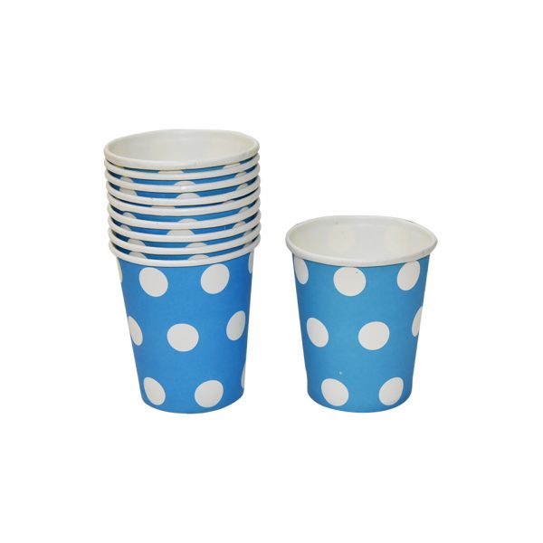 Disposable Party Birthday Cups and Napkin Color Blue - Image 2