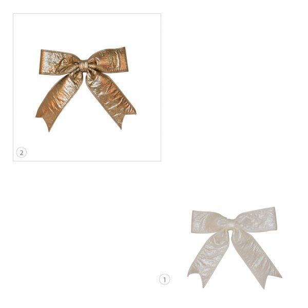 Christmas Bow Ribbon White Or Champagne