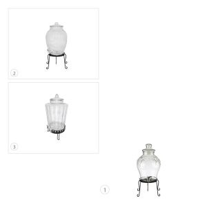 Dispenser Clear Glass Beverage Dispenser For Water Juice With Tap and Stand Glass Juice Dispenser