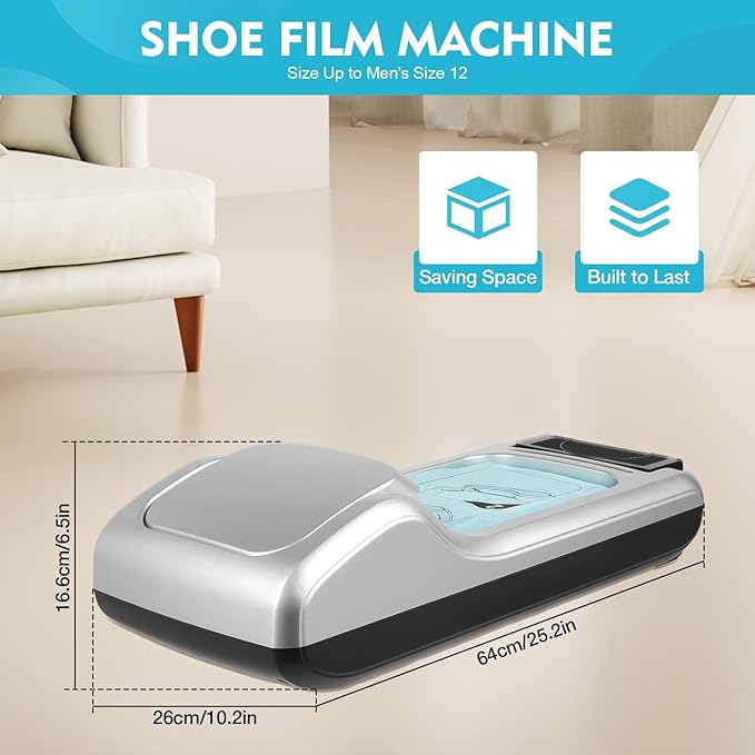 Automatic Shoe Cover Machine Home Office Dispenser Disposable+Shoe Film, Portable Shoe Cover Machine Disposable Shoe Film Machine For Home Indoor Using, 25.2 * 10.2 * 6.5in - Image 2