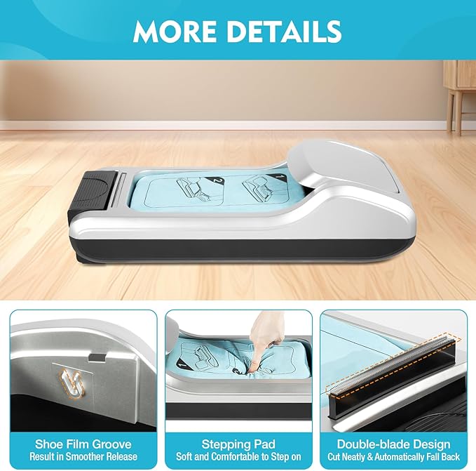 Automatic Shoe Cover Machine Home Office Dispenser Disposable+Shoe Film, Portable Shoe Cover Machine Disposable Shoe Film Machine For Home Indoor Using, 25.2 * 10.2 * 6.5in - Image 3