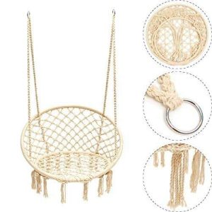 Hammock Swing Chair Indoor Outdoor Macrame Hanging Cradle