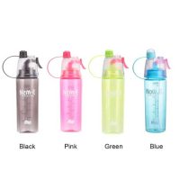 Portable Sports Water Bottle Solid Plastic Sprayer Bottle