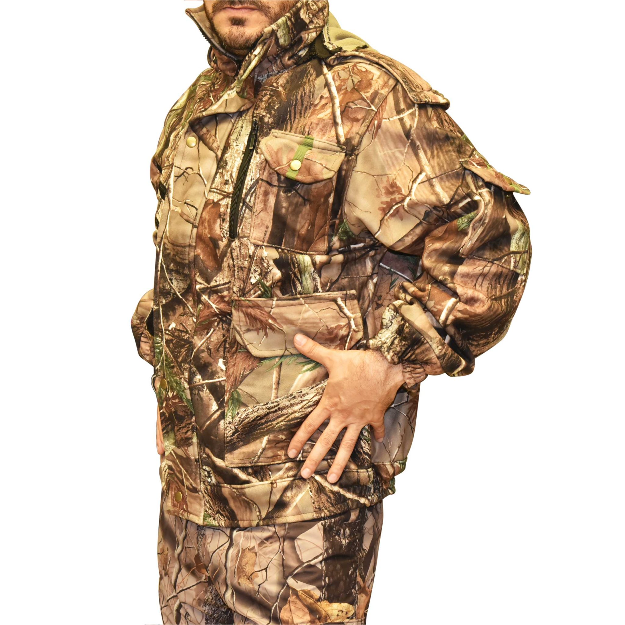 Hunting Clothes Hunting Waterproof Suit Set Vest Trousers for Men