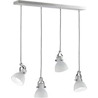 Light Trio Ginelli 301500407 Pendant Light Metal Nickel Matt / White