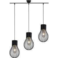 trio Light Reality Dave R30223032 Pendant Light Black Metal / Gold Socket-