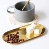 Gold Oval Stainless Steel Dinner Plates Gold Serving Dishes Oval Decorative Plate Available In 4 Sizes - Image 5
