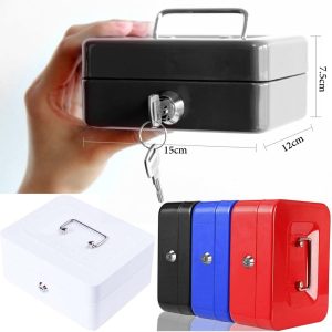 Cash Box Metal Money Deposit Box With Tray & 2 Keys Available In Sizes