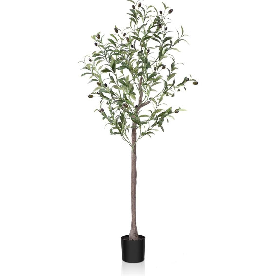 Artificial Trees, Olive Tree Plants, Living Room Interior Balcony Green Plant Home Decoration 1.2m/1.4m