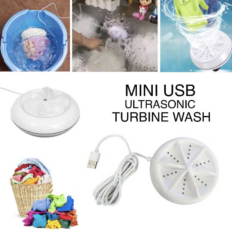 Mini Washing Machine Ultrasonic Turbine Washing Machine PortableWasher for Travel,Home,Camping