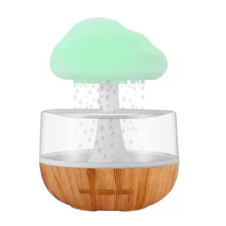 Rain Cloud Humidifier Relax Aromatherapy Raindrop Rain Cloud USB Colorful Mushroom Light Essential Oil Humidifier