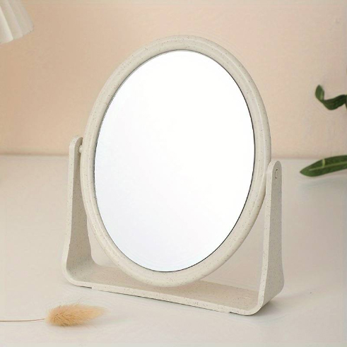 Mirror Rotating Makeup Vanity Mirror Dual-Sided Tabletop Cosmetic Mirror