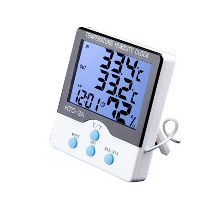 Thermometer Digital Hygrometer Weather Station Indoor Outdoor Electronic Temperature Humidity Clock Meter Monitor