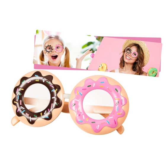 Donut Ice Cream Fun Glasses Kids/Adults Summer Photo Birthday Party Decorations