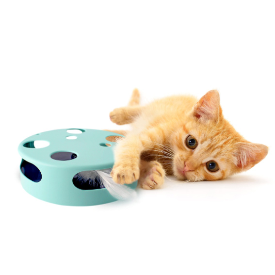 Cat Toy Pets First Interactive Cat Toy, Electric Smart Random Spinning Rotating Feather