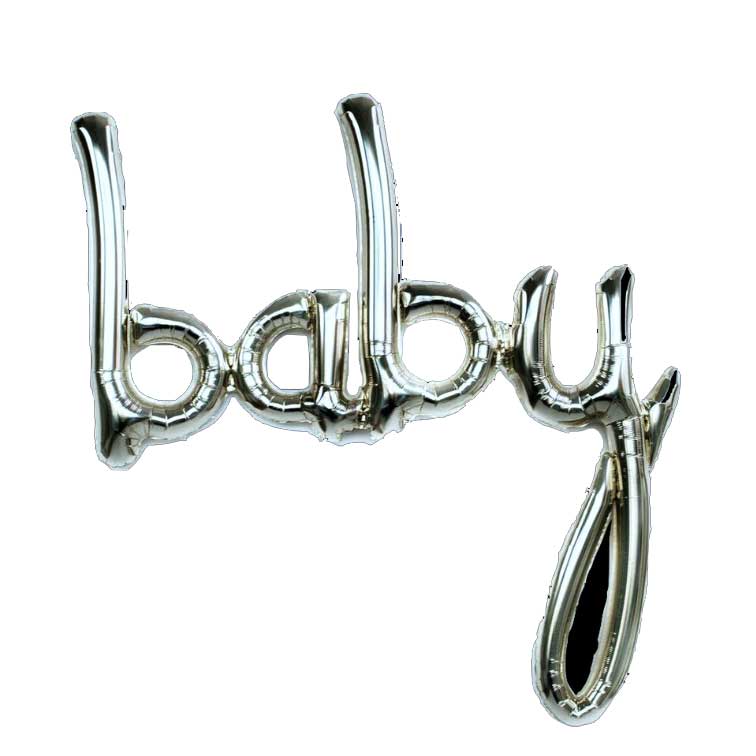 Balloon Baby Girl Boy Script Word Baby Shower Arrival Party Decoration Foil Balloon