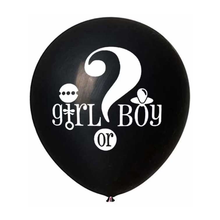 Balloon Printed Girl or boy Decoration Balloon / Giant Gender Reveal Black 36″ Balloon Baby Girl Pink and Baby Boy Blue Confetti Balloon