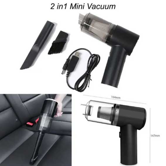Rechargeable Vacuum Cleaner for Car and Home