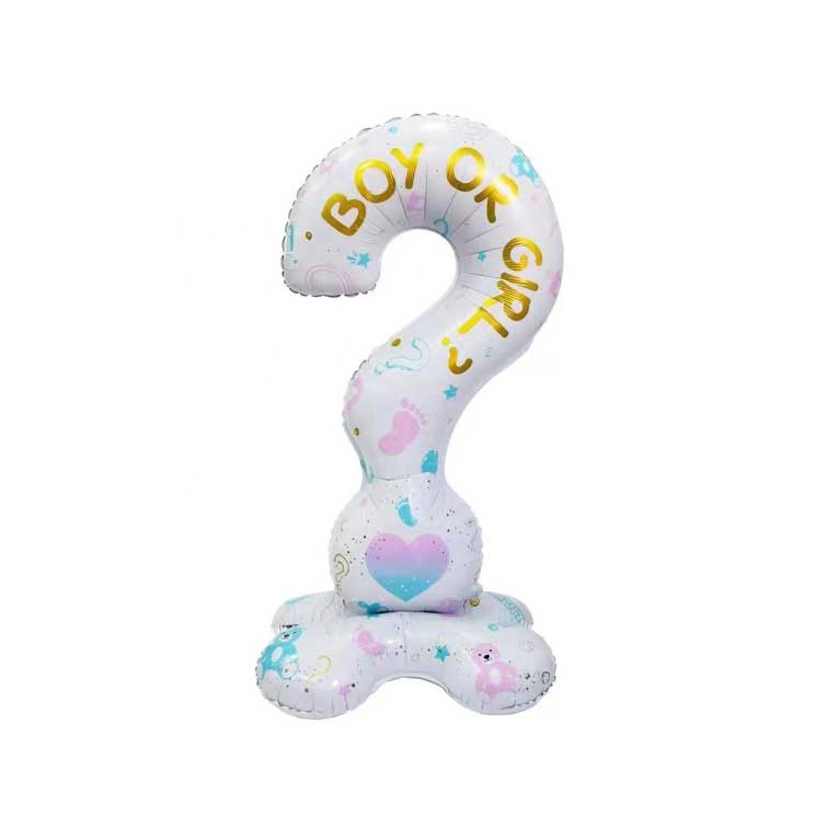 Balloon Standing Question Mark Shape Foil Balloons Gender Reveal Baby Aluminum Film Globos for Baby Shower Party Decoration