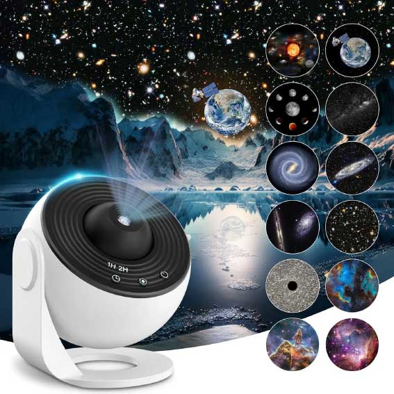 Projector Laser Star Projector, 12 Themed Galaxy Lighting, Game Room, Bedroom Night Light, or Mood Ambience