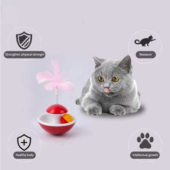 Cat Toy Funny Pet Cat Toys for entertain Feather Tumbler with small bell Kitten Cat Toys For Catch