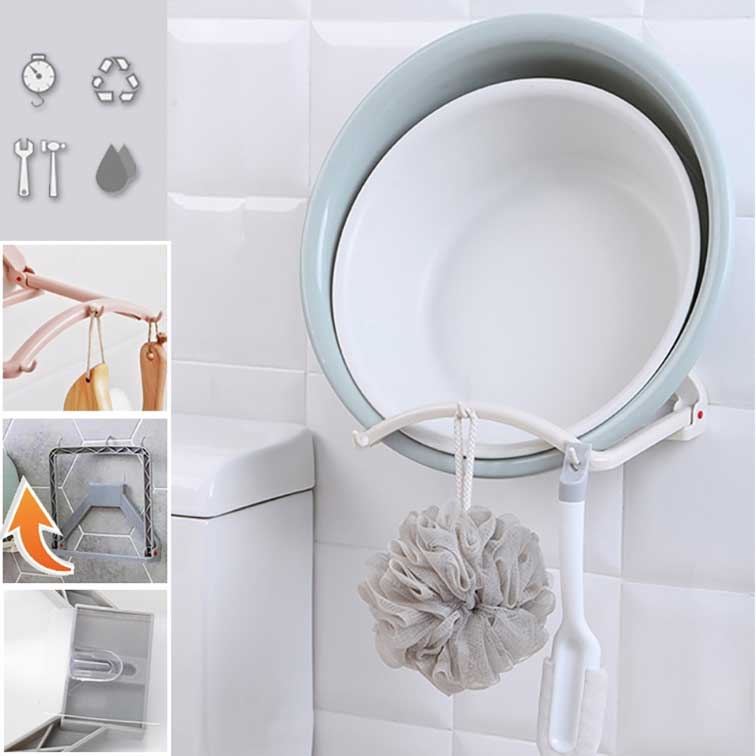 Plastic Plates Holder Washbasin Storage Hook Rack Available In 2 Colors