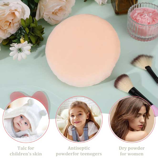Puff Loose Powder Puff Washable Round Sponge Puff for Face Body Wet Dry Makeup Tool