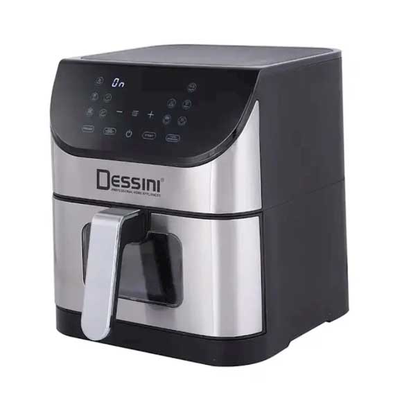 Air Fryer Dessini 1500W Electric Kitchen Products 8L Air Fryer Digital Silicone Basket Custom Oil Free Deep Fryer