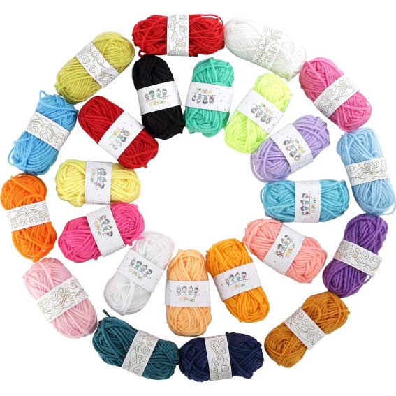 Crafting Colored Bulk Yarn Kit for Knitting Crafting and Crochet DIY Mini Project Household Supplies Home Textil