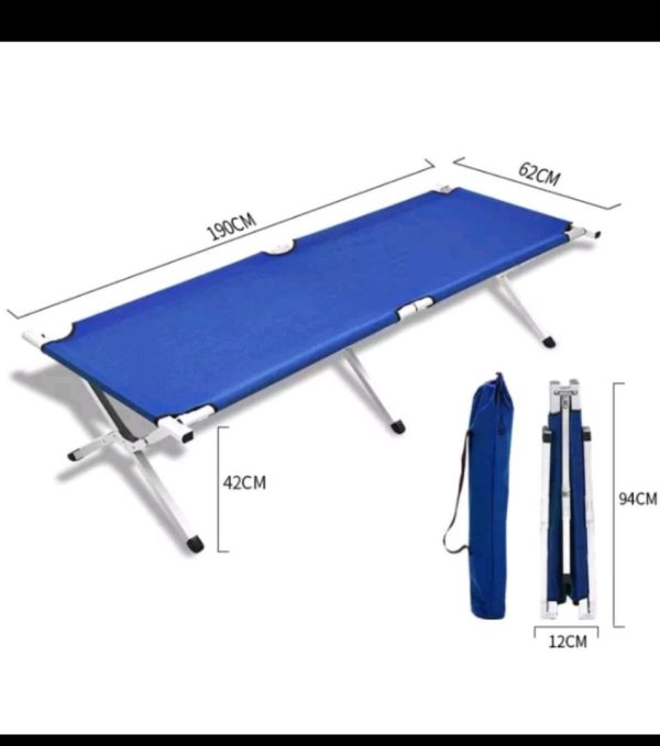 Aluminum Foldable Portable Camping Bed black . stock item - Image 2