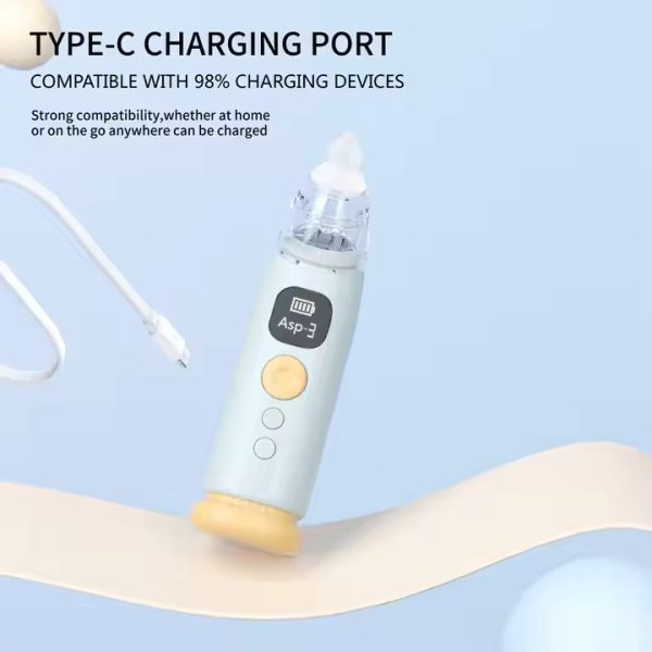 baby nasal aspirator three gear suction electronic baby nose cleaner rechargeable soft tip nasal aspirator - Image 2