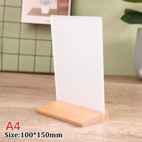 paper  wood acrylic stand holder A4 A5 A6 - Image 2