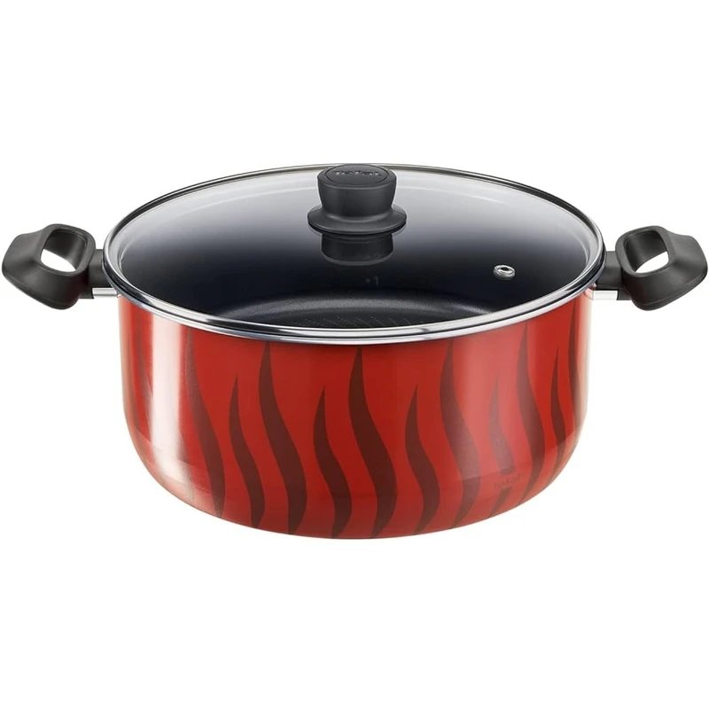Tefal Tempo Flamme 12-Pc Set - Red - Image 5