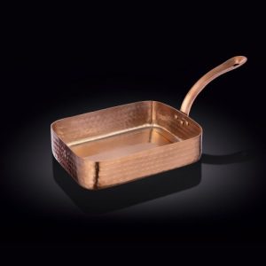 Rectangular Fry Pan with Long Handlebronze mat
