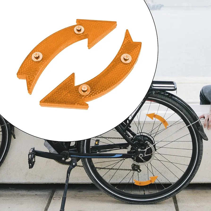 LOOM TREE 2Pcs Bike Wheel Reflectors Bike Spoke Reflectors for Mountain Bike Road Bike Yellow - Image 4